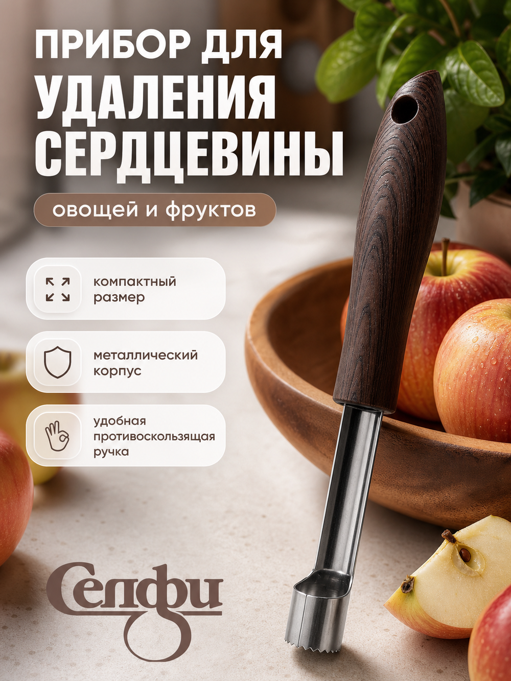 Прибор для удаления сердцевины овощей «Сhocolate»