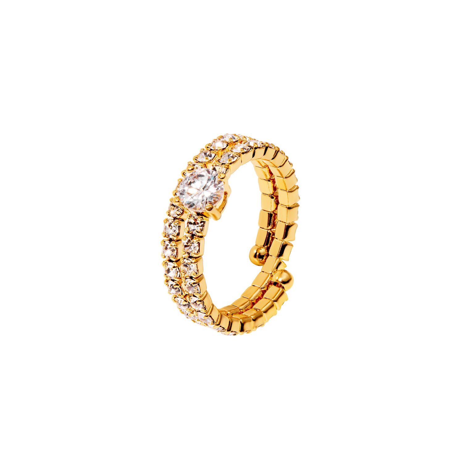 Кольцо Twinkle Gold Trace Ring – Crystal