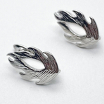 Ювелирные швензы с родиевым покрытием, размер 17*10 мм, цена за пару