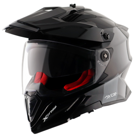 Шлем AXOR X-CROSS DUAL VISOR KR, с визором, цвет черный (XL)