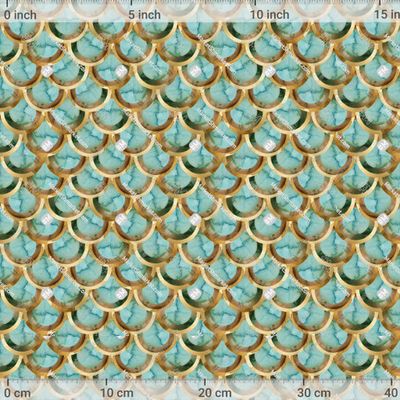 Чешуя мрамор голубая by FineArt 714 DPI