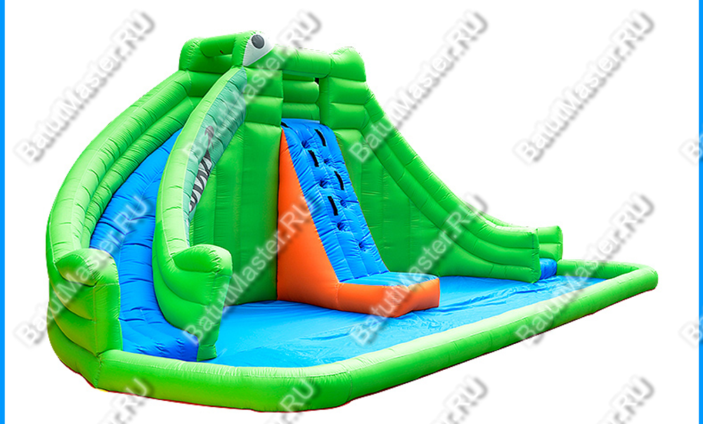 Батут для дачи "В гостях у крокодильчика" 6,9*4*2,8 м