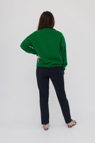 Джемпер Л.Т., 100% шерсть ягнёнка, цвет индийский зелёный.