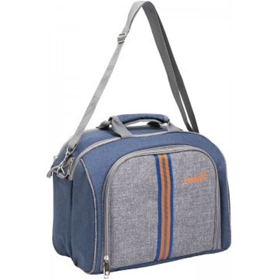 Набор для пикника Helios на 4 персоны синий/серый HS-425S-(4)BG