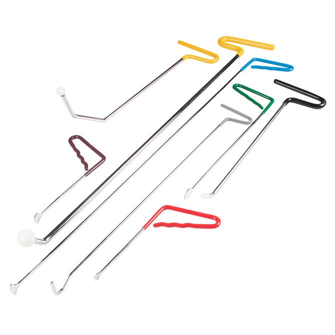 МАСТАК (118-50008C) Набор крючков PDR для удаления вмятин, кейс, 8 предметов