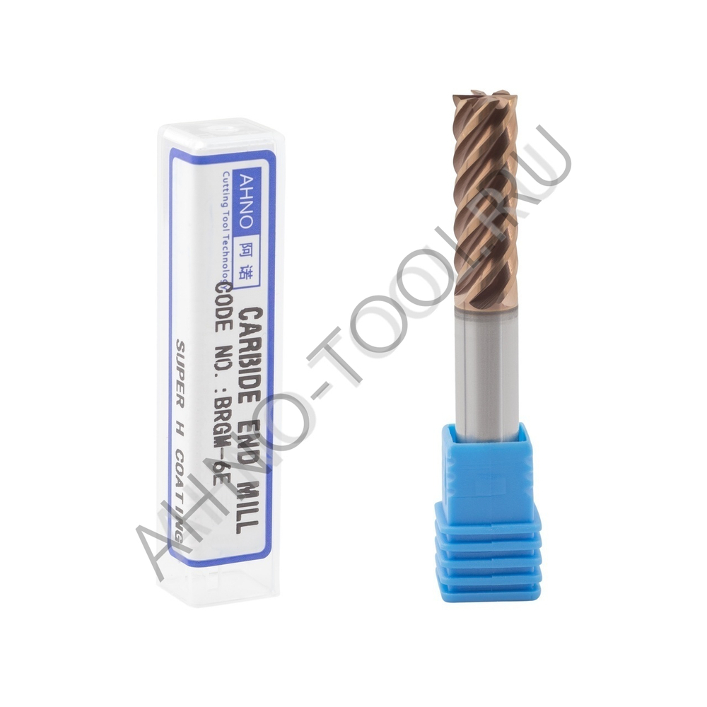 Фреза твердосплавная  12мм (L=75, l=32, хв=12) Z6 45° по стали, нерж., чугуну BRGM-6E-D12.0 HRC55 AH