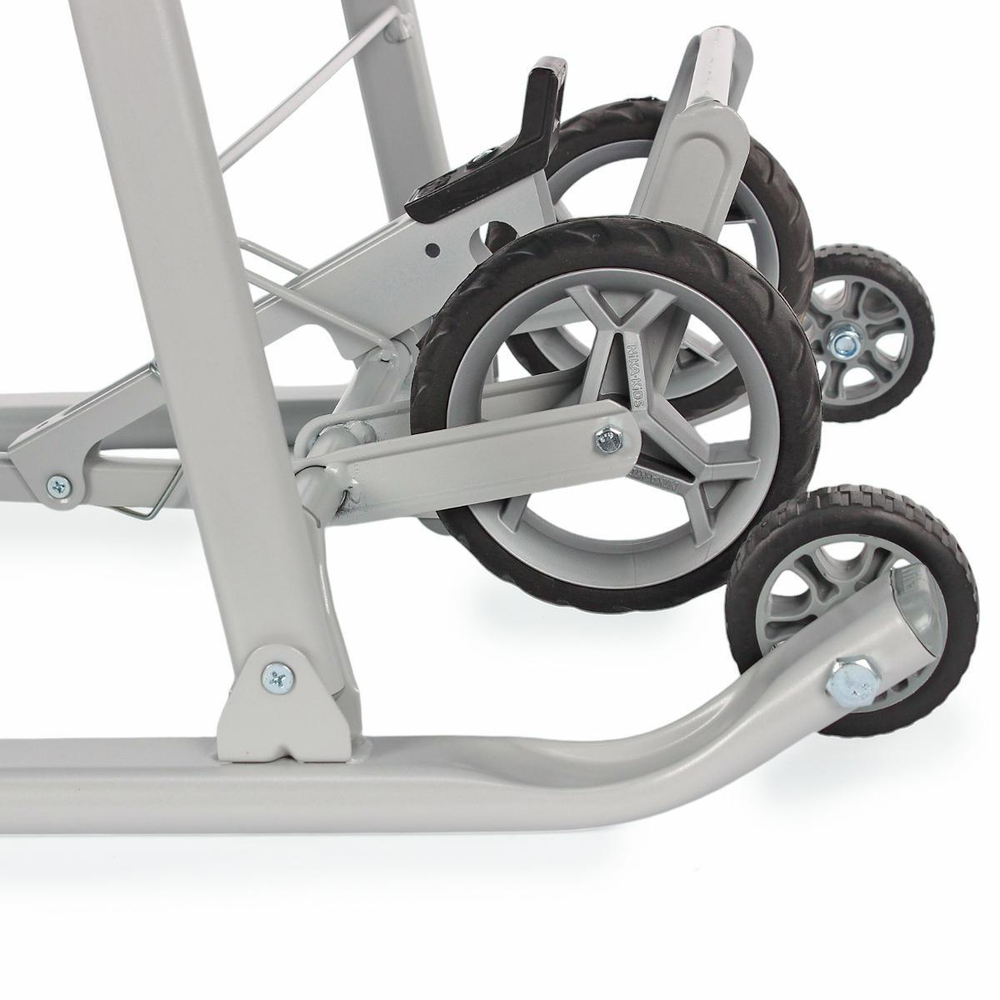 Санки-коляска "Ника детям 7-5" мятный с шишкой (серый каркас)