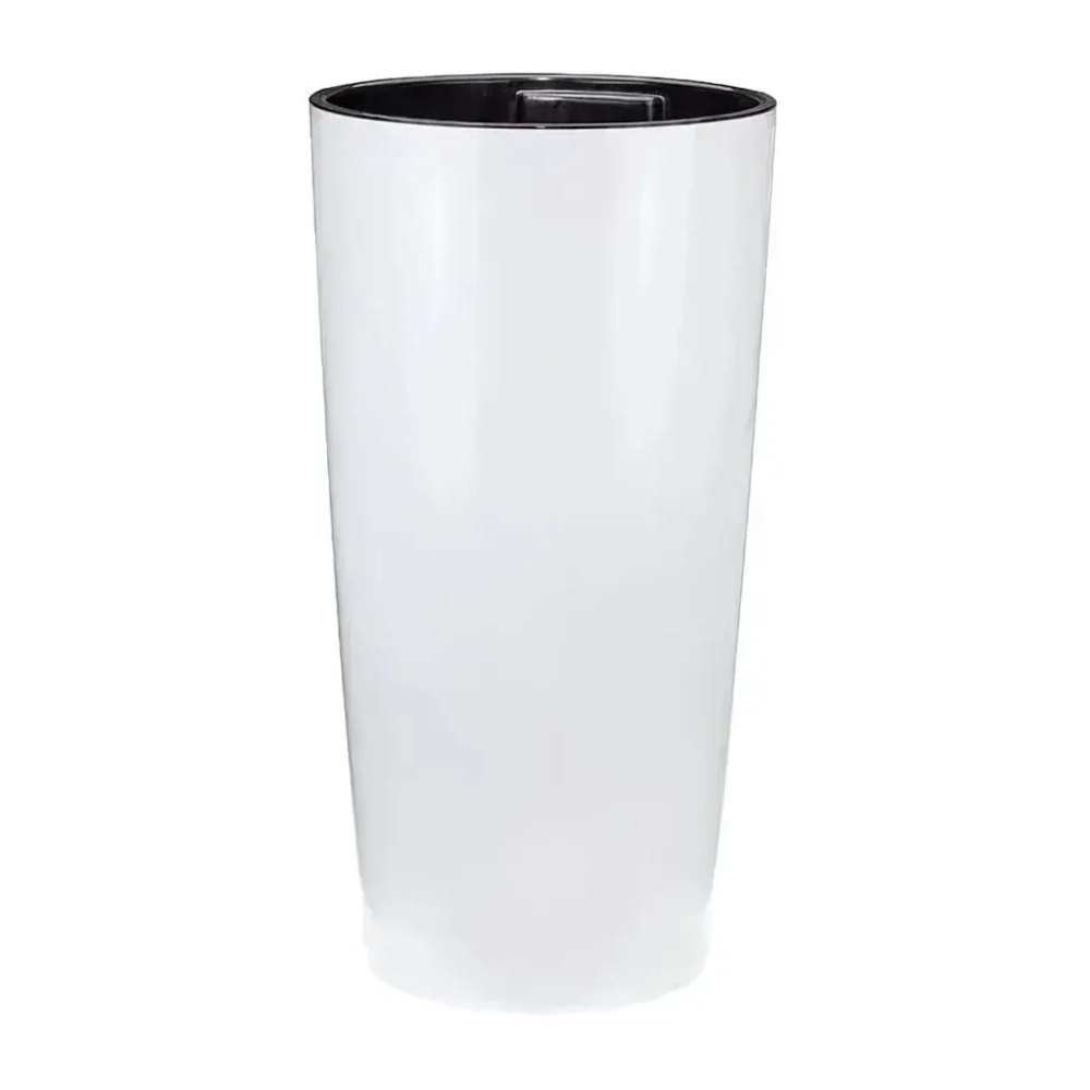 Кашпо круглое ПИЛАР D390 H750 ммл с вкладышем Белый