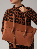 Замшевая сумка Deboro 31051 коричневый фундук