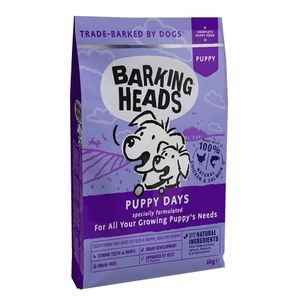 Беззерновой корм для щенков, BARKING HEADS Puppy Days "Щенячьи деньки", с курицей, лососем и рисом