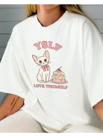 Футболка с принтом COQUETTE CAT