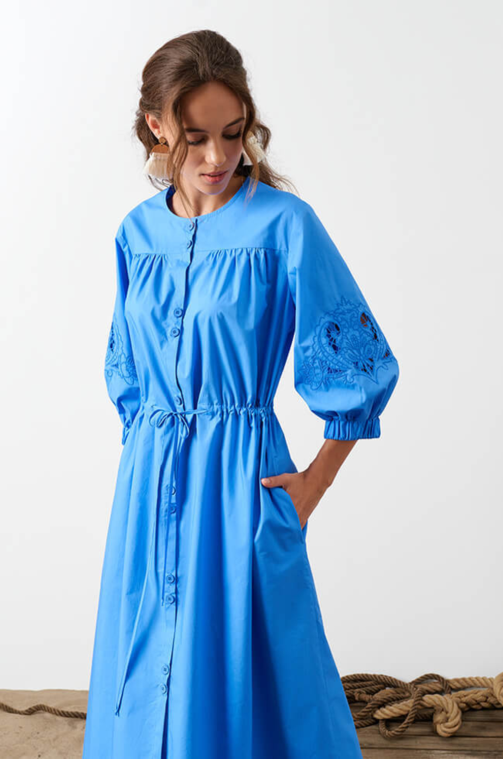 51549 Платье женское (голубой)