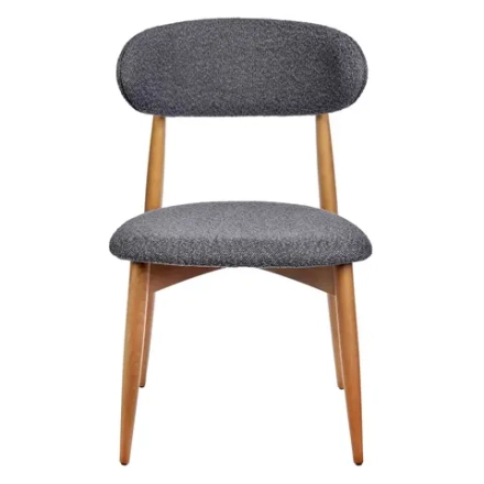 Стул Bradex Home Lucas тёмно-серый букле с ножками цвета орех