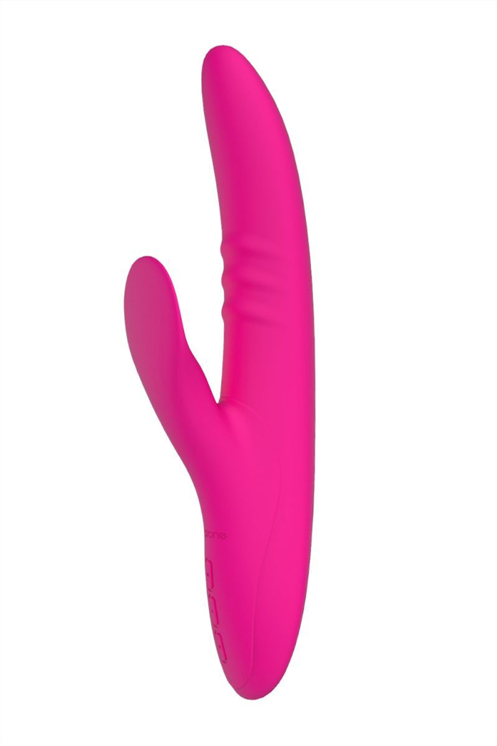 Розовый вибратор с клиторальным стимулятором Nalone Peri - 23,3 см. (Цвет: розовый)