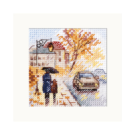 Набор для вышивания "Алиса" 0-218 "Осень в городе. Мокрый бульвар"