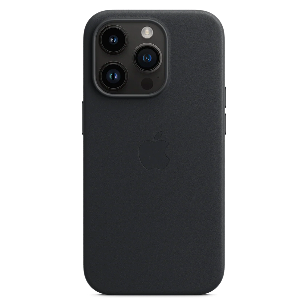 Кожаный чехол с поддержкой MagSafe Apple Leather Case для iPhone 14 Pro, Midnight (Темная ночь)