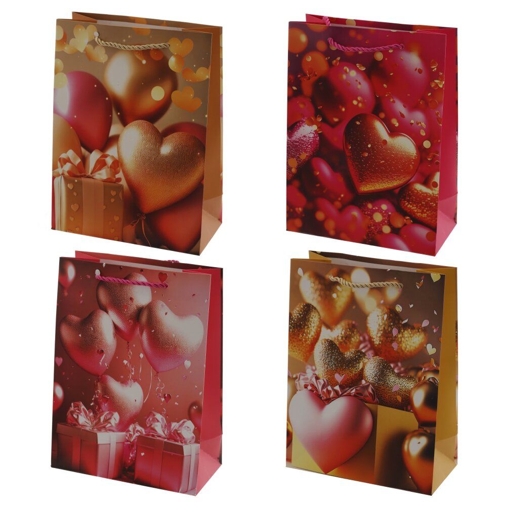 GAEM Пакет подарочный S (бумага 210г/м2, блок микс 12шт), L17,5 W9 H24 см, 4в.