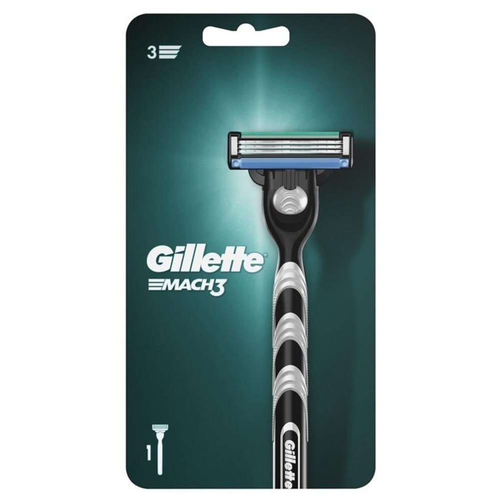 Бритвенный станок Gillette Mach3 + 1 сменная кассета, 3 лезвия 1244946