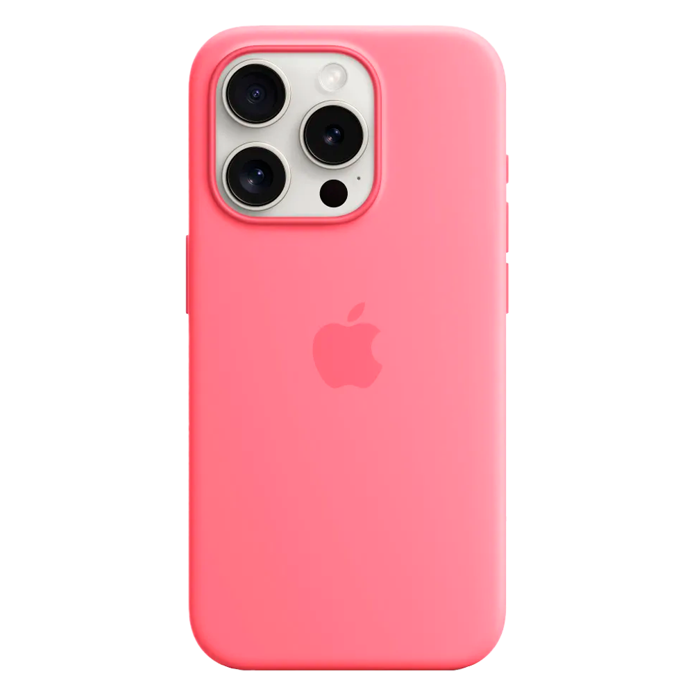 Силиконовый чехол с поддержкой MagSafe Apple Silicone Case для iPhone 15 Pro, Pink (Розовый)