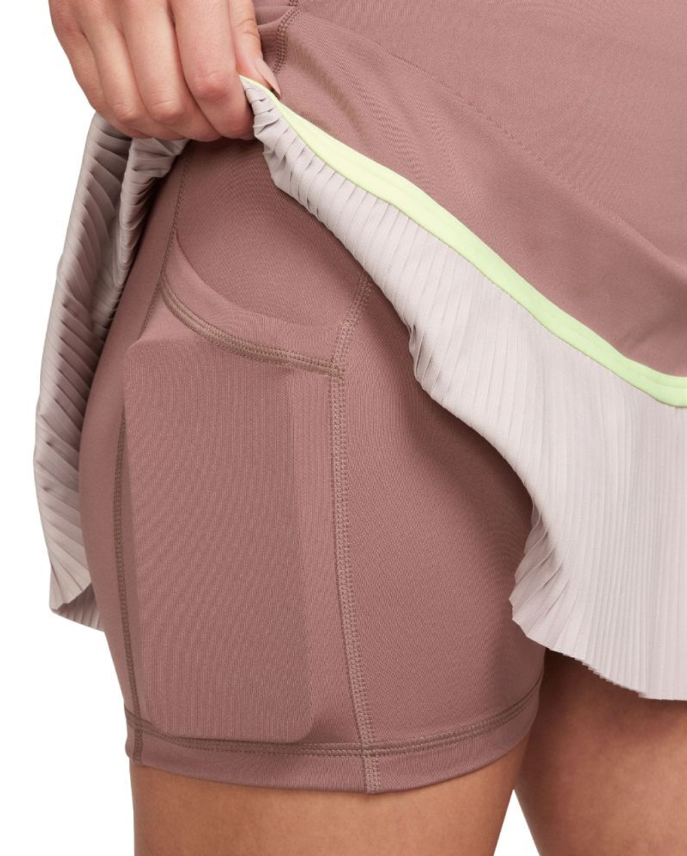 Теннисная юбка Nike Dri-Fit Advantage Pleated Skirt - smokey mauve/platinum violet/white