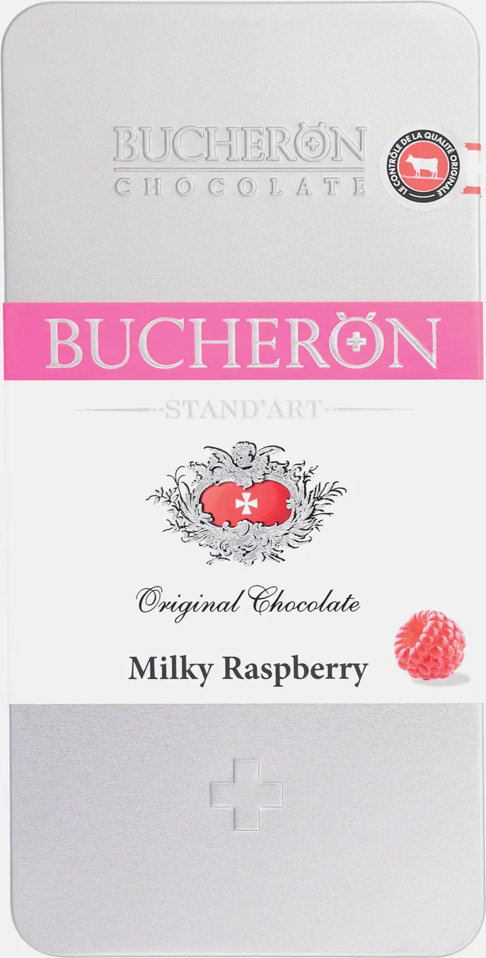 Шоколад молочный с кусочками малины Bucheron Standart 100г