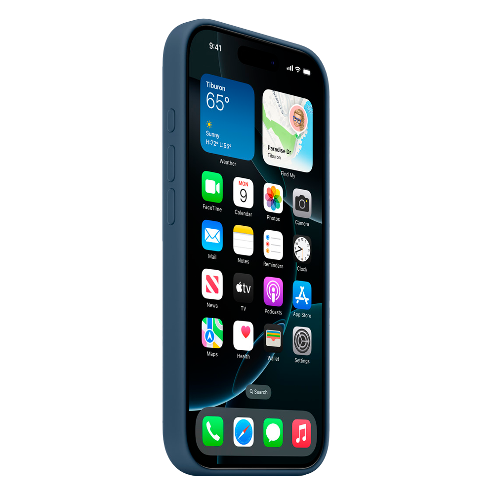 Силиконовый чехол с поддержкой MagSafe Apple Silicone Case для iPhone 16 Pro, Denim (Деним)