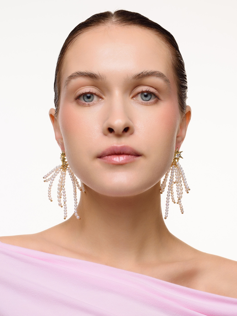 Серьги "Bunches" из жемчуга Gold