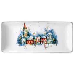 БЛЮДО СЕРВИРОВОЧНОЕ AGNESS "С НОВЫМ ГОДОМ!" 28*12*3 СМ