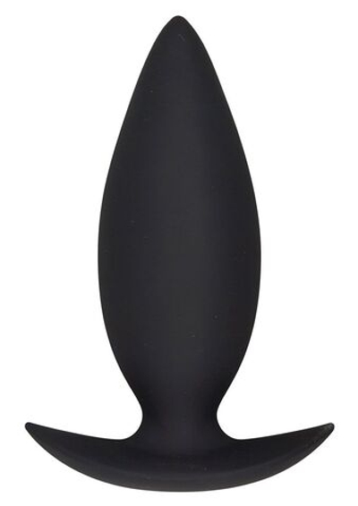 Силиконовая анальная пробка - 10 см. (Цвет: черный)
