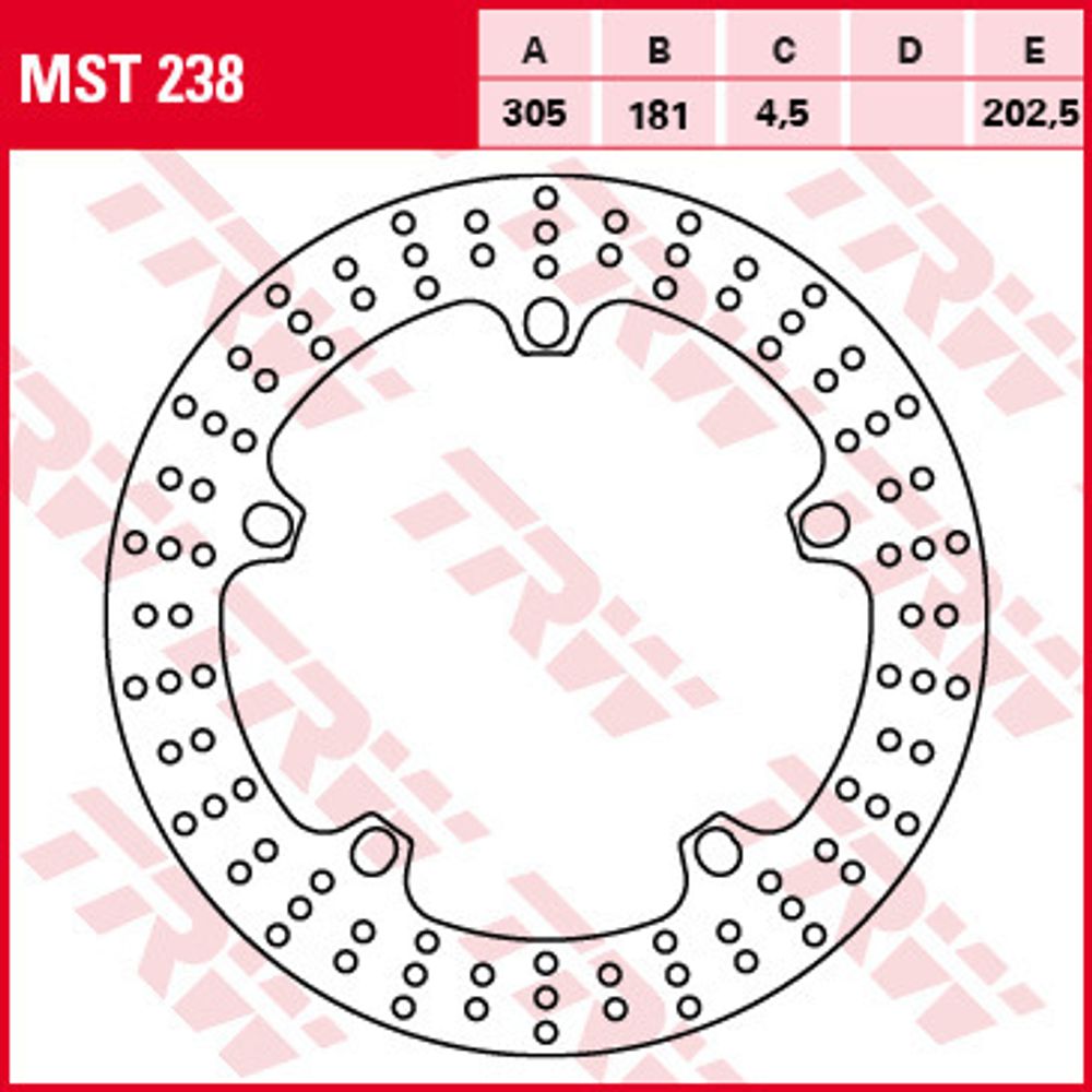 Диск тормозной TRW MST238