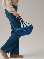 Кожаная сумка Azaro 30808 синяя гуашь