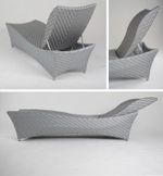 Шезлонг плетеный с матрасом Tagliamento Sun Lounger