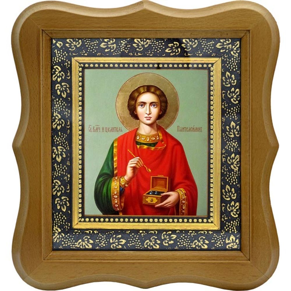 Пантелеймон Святой Целитель. Икона на холсте.