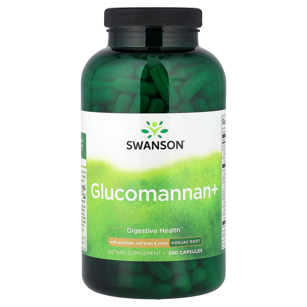 Swanson, Глюкоманнан +, 300 капсул