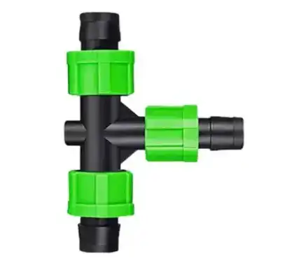 Тройник для капельных лент (зажимной)