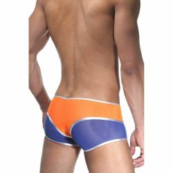 Мужские трусы хипсы сине-оранжевые Cosmos Colors  L30BOS