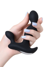 Черный вибромассажер простаты Vela - 12 см. (Цвет: черный)