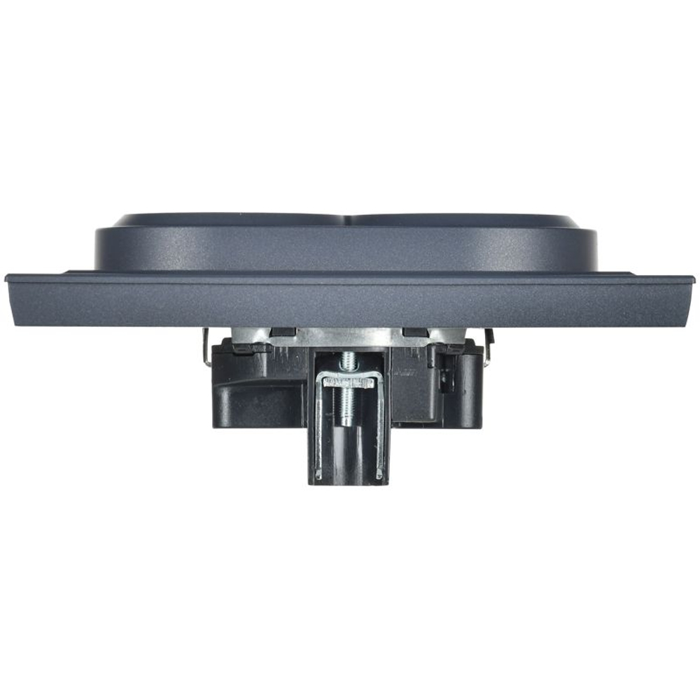 Розетка 2-м СП BRITE РС12-3-БрМ 16А в сборе с заземл. без защ. шторок маренго IEK BR-R21-16-K35-F