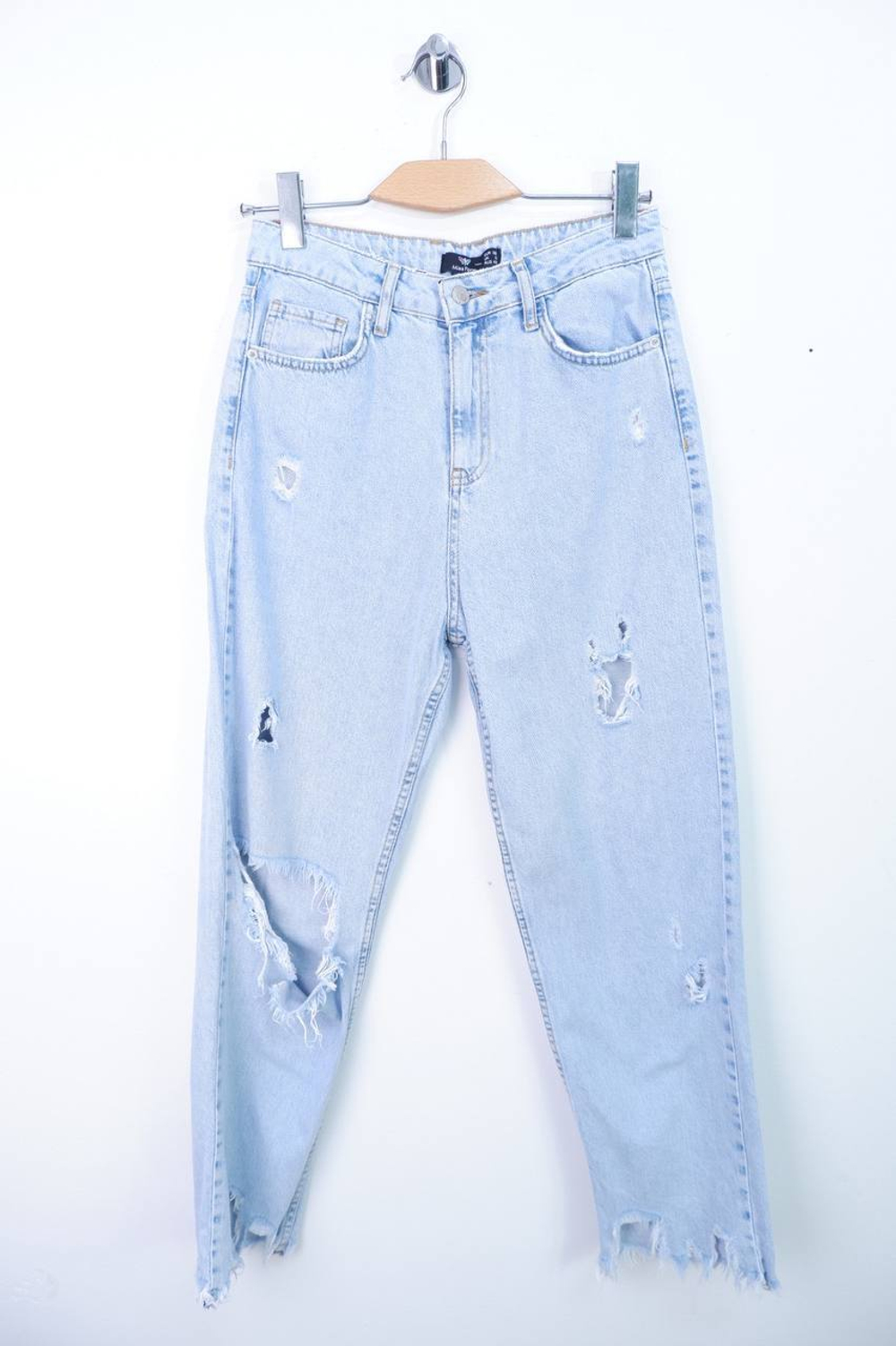 Джинсы Miss Form с порезами, маркировка 36, визуально на 42 размер