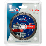 Диск алмазный Турбо ультратонкий по керамике KRUGO MASTER 125х1,2х22,23х10mm, 81031250238