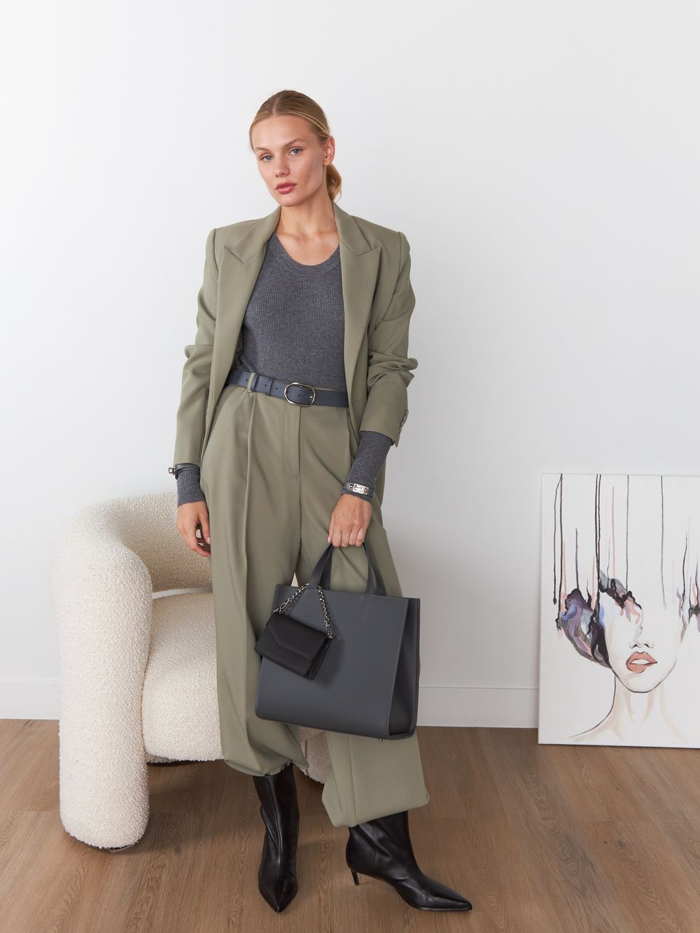 ШОППЕР КВАДРАТНЫЙ ГРАФИТ