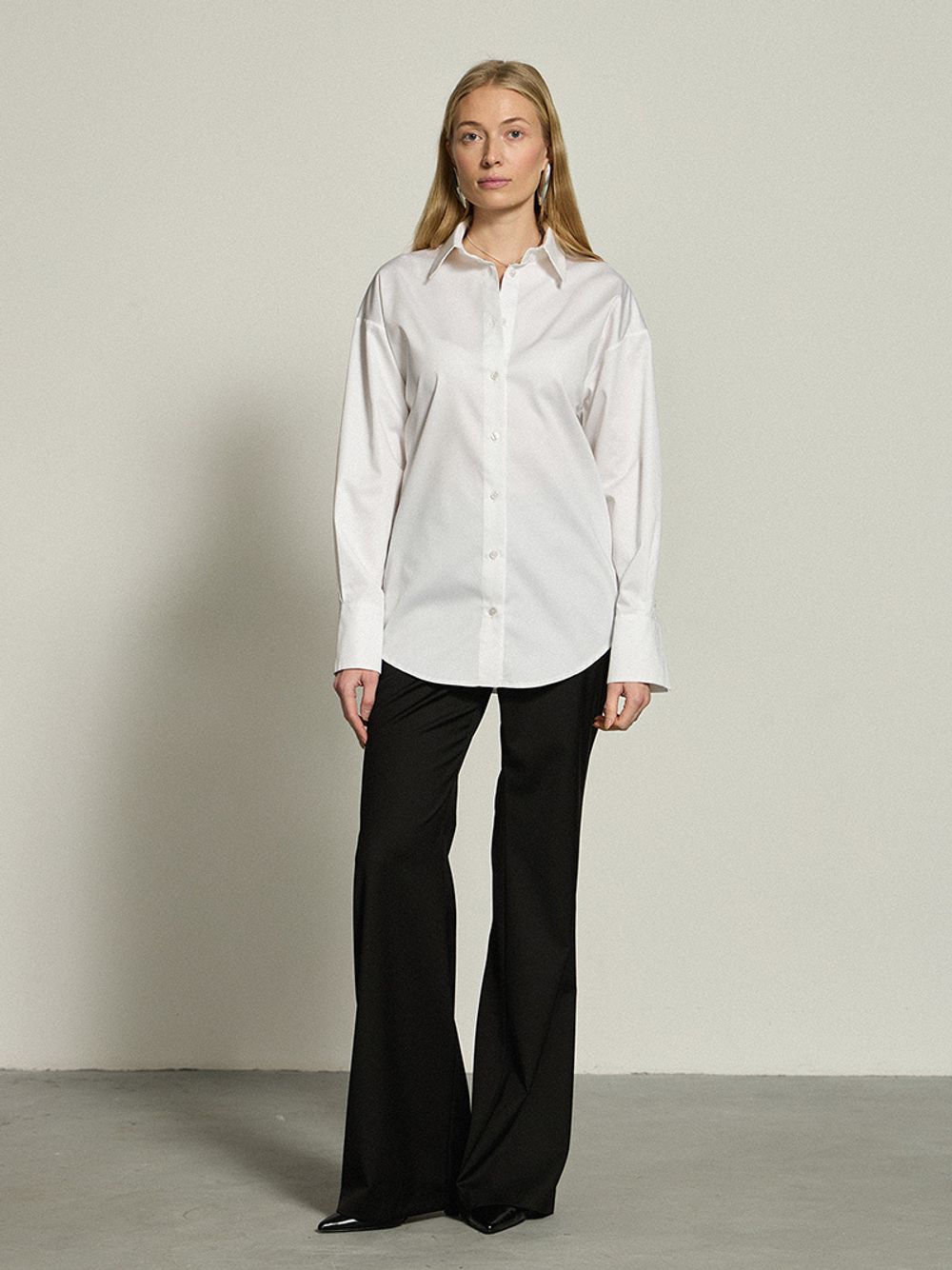 Рубашка с завязками белая хлопок