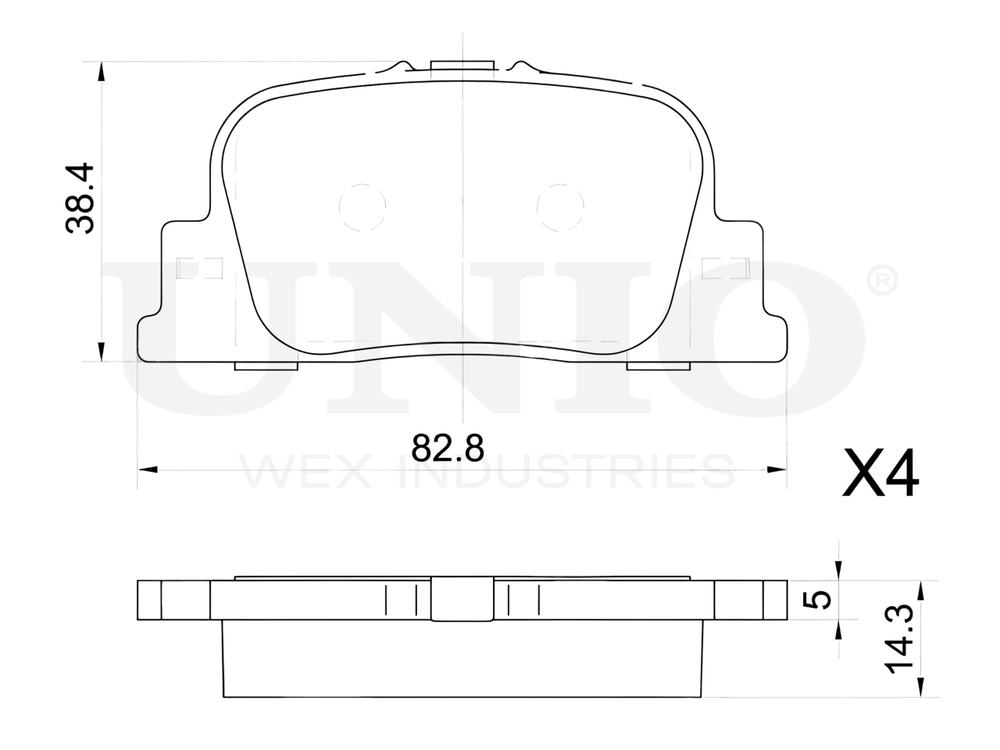 Колодки тормозные диск. задние UNIO BRP-20263