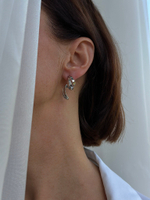 Серьги пусеты. Бижутерный сплав. Оттенок серебро.