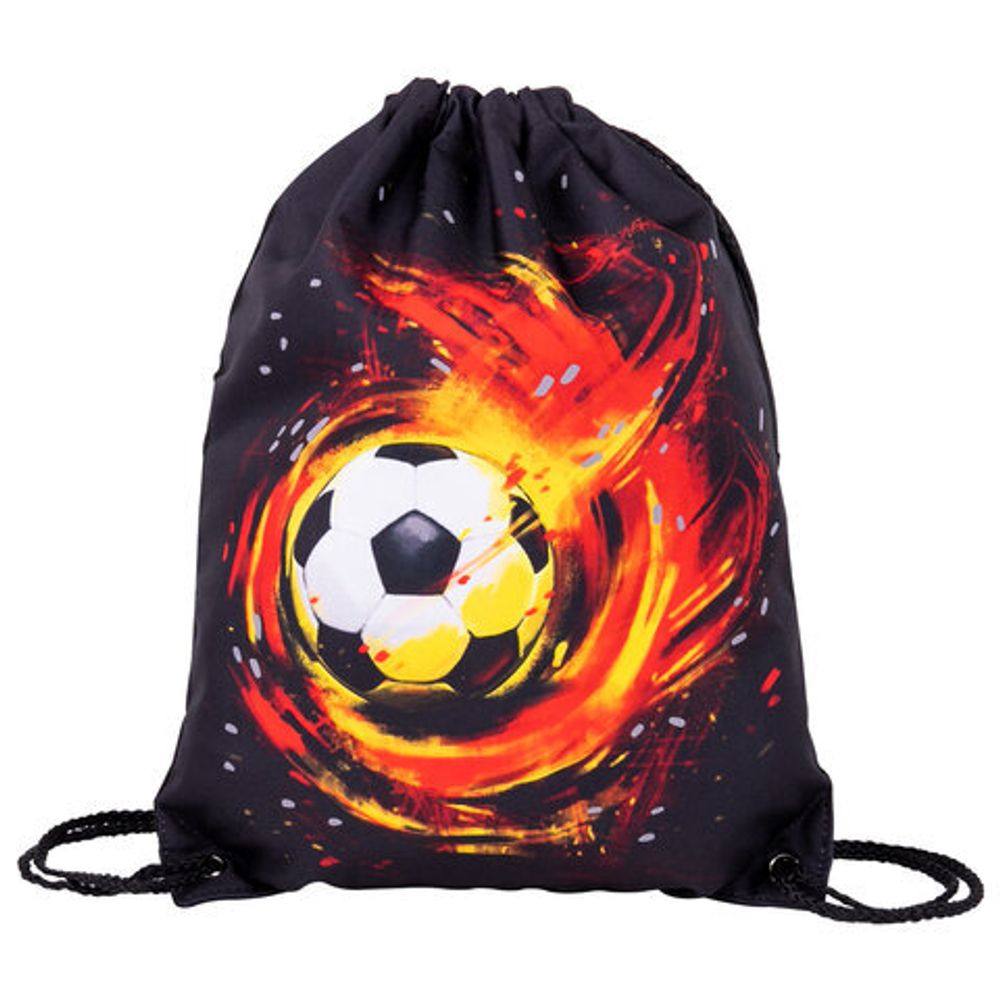 Мешок для обуви BRAUBERG PREMIUM, карман, подкладка, светоотражающие элементы, 43х33 см, "Fireball", 270747