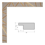 Фоторамка 10х15 см серая линии, арт. 1015.734975