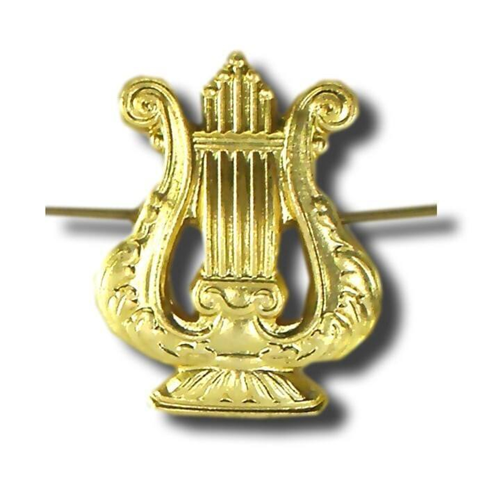 Эмблема петличная Военный оркестр н/о золотая