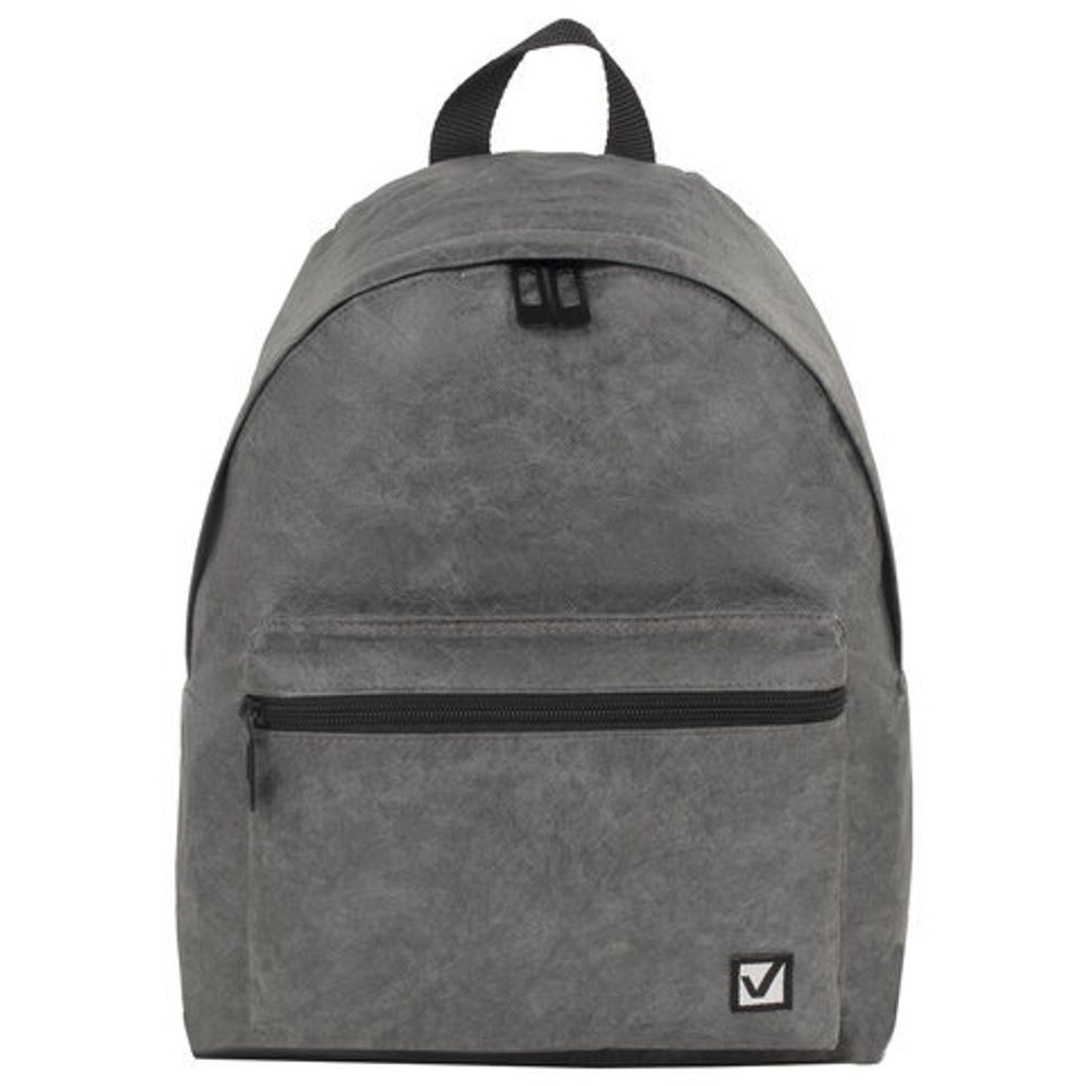 Рюкзак BRAUBERG MIRACLE крафтовый с водонепроницаемым покрытием, графитовый, 34х26х11 см, 229892