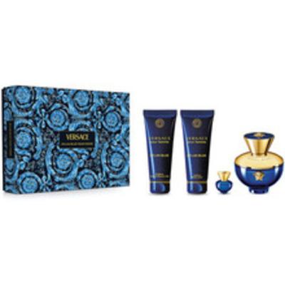 Versace Dylan Blue pour Femme Gift set EDP 100 ml, body lotion 100 ml, shower gel 100 ml and miniature EDP 5 ml 100ml