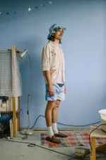 Рубашка Soeurs Украшенная Лентами/Ribbons Flowers Short Sleeve Shirt белая